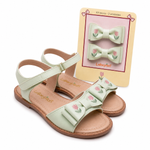 Sandália Infantil Feminina Bordados Luna Verde