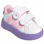 Tênis Adidas Infantil Grand Court Minnie Branco e Lilás