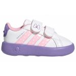 Tênis Adidas Infantil Grand Court Minnie Branco e Lilás