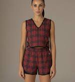 Shorts Plissado Estampado TARTAN