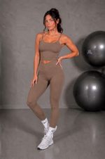 Calça Legging Nakay Cos Cruzado Mascavo