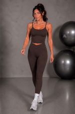 Calça Legging Nakay Cos Cruzado Cafe