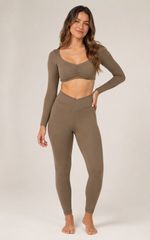 Top Ivy Manga Longa Mascavo