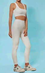 Canelado Off White - Calça Legging