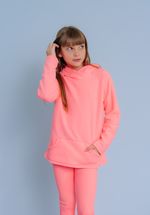 Moletom Capuz Infantil Coral Fluor