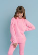 Moletom Capuz Infantil Rosa Chiclete