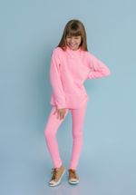 Moletom Capuz Infantil Rosa Chiclete