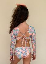 Maio Infantil Manga Longa Folhas