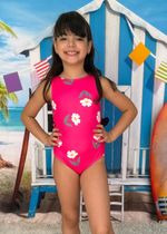 Maio Infantil Flores Fundo Rosa