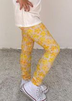 Legging Infantil Estampa Flor Amarela