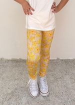 Legging Infantil Estampa Flor Amarela