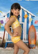 Biquini Infantil Flores Amarela