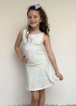 Shorts Saia Infantil  Estampa Laranja Candy Color