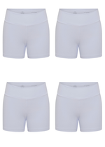 Kit Shorts Infantil Segunda Pele Branco 4 Peças
