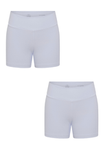 Kit Shorts Infantil Segunda Pele Branco 2 Peças