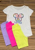 T-shirt Infantil Off White Castelo Minnie