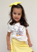T-shirt Infantil Off White Castelo Mickey