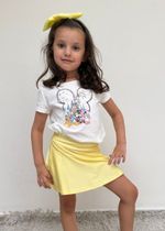 T-shirt Infantil Off White Castelo Mickey
