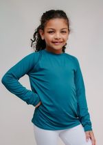 T-Shirts Infantil Manga Longa Infantil UV Verde