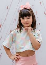 Cropped Infantil Oversized Laranja Candy Color