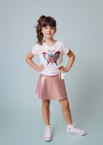 Shorts Saia Infantil Rosê Gold