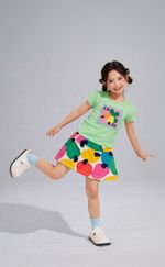 Shorts Saia Infantil Caju