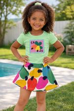Shorts Saia Infantil Caju