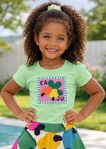 T-shirt Infantil Verde Caju Colorido