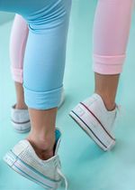 Legging Infantil Azul Algodão doce 
