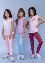 Legging Infantil Azul Algodão doce 