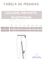 Legging Infantil Azul Algodão doce 