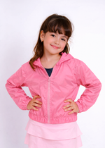 Jaqueta Infantil Com Capuz Rosa Pink