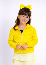Jaqueta Infantil Com Capuz Verde Neon