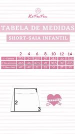 Shorts Saia Infantil Unicórnio Cirre
