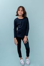 Manga Longa Infantil Quentinha Preta