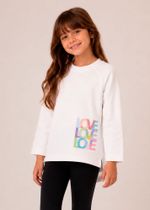 Moletinho Infantil Branco Love Love