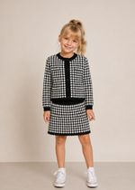 Conjunto Tricot em Linha Preto e Branco