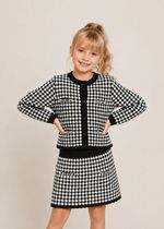Conjunto Tricot em Linha Preto e Branco