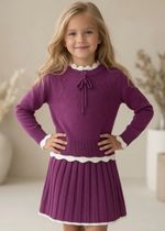 Conjunto Tricot em Linha Roxo