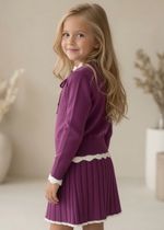 Conjunto Tricot em Linha Roxo