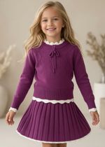 Conjunto Tricot em Linha Roxo
