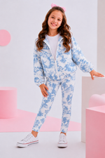 Conjunto Infantil Estampa Jouy Toile Azul
