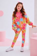 Conjunto Infantil Estampa Fatias de Laranjas