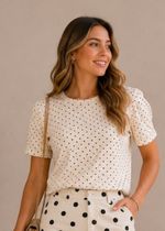 T-Shirt Adulto Poá Off White