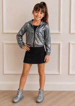 Casaco Infantil Chumbo Brilhante