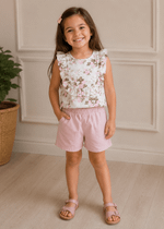 Conjunto Infantil Rosa Floral
