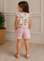 Conjunto Infantil Rosa Floral
