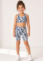 Top Infantil Estampa Jouy Toile Marinho