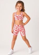 Bermuda Infantil Estampa Jouy Toile Vermelha