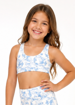 Top Infantil Estampa Jouy Toile Azul